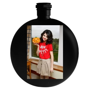 Selena Gomez Round Flask