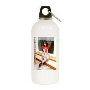 Selena Gomez White Water Bottle With Carabiner