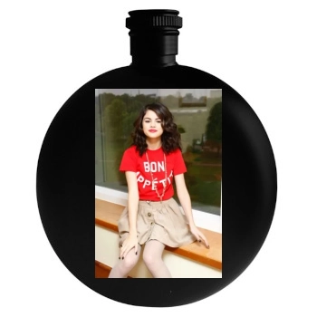 Selena Gomez Round Flask