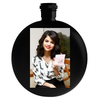 Selena Gomez Round Flask