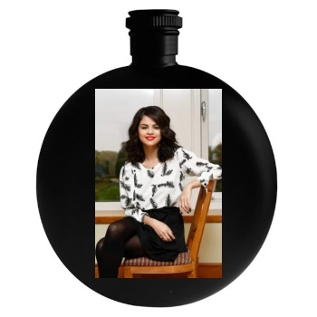 Selena Gomez Round Flask