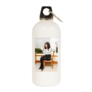 Selena Gomez White Water Bottle With Carabiner