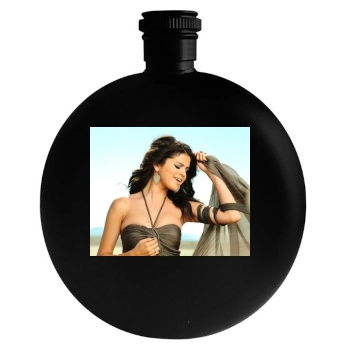 Selena Gomez Round Flask