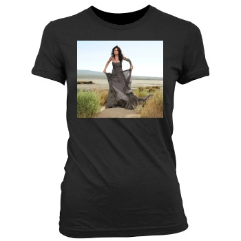 Selena Gomez Women's Junior Cut Crewneck T-Shirt