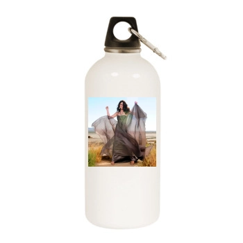 Selena Gomez White Water Bottle With Carabiner