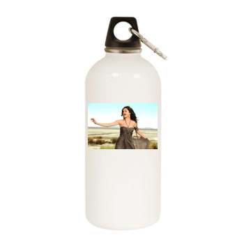 Selena Gomez White Water Bottle With Carabiner