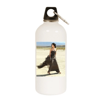 Selena Gomez White Water Bottle With Carabiner