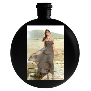 Selena Gomez Round Flask