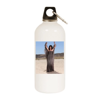 Selena Gomez White Water Bottle With Carabiner