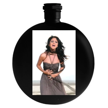 Selena Gomez Round Flask