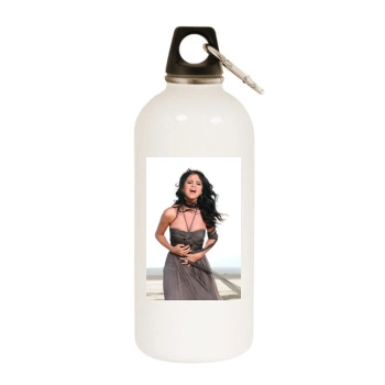 Selena Gomez White Water Bottle With Carabiner