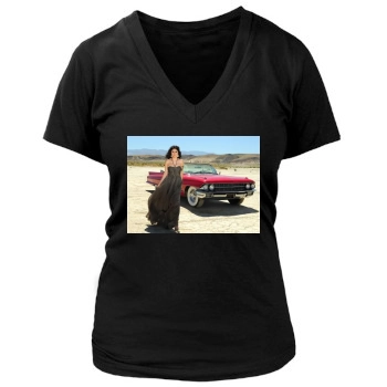 Selena Gomez Women's Deep V-Neck TShirt