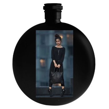 Selena Gomez Round Flask