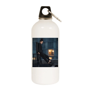 Selena Gomez White Water Bottle With Carabiner