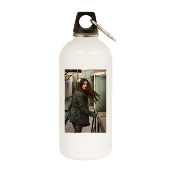 Selena Gomez White Water Bottle With Carabiner