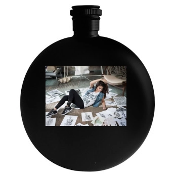 Selena Gomez Round Flask