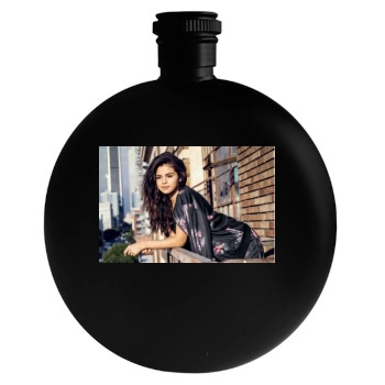 Selena Gomez Round Flask