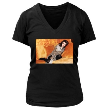 Selena Gomez Women's Deep V-Neck TShirt