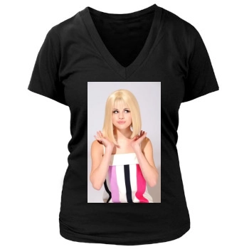 Selena Gomez Women's Deep V-Neck TShirt