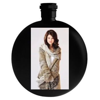 Selena Gomez Round Flask