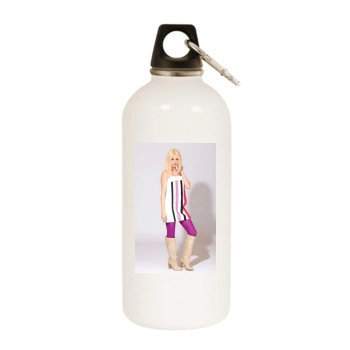 Selena Gomez White Water Bottle With Carabiner