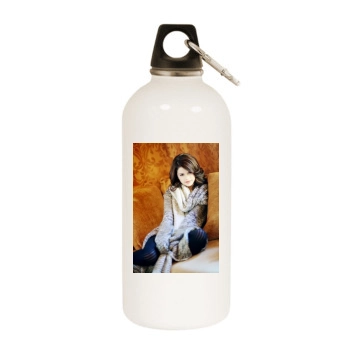 Selena Gomez White Water Bottle With Carabiner