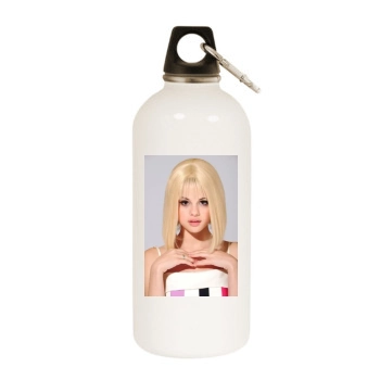 Selena Gomez White Water Bottle With Carabiner