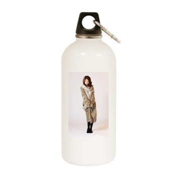 Selena Gomez White Water Bottle With Carabiner