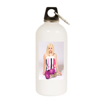 Selena Gomez White Water Bottle With Carabiner