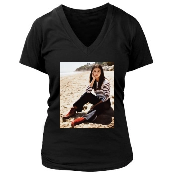 Selena Gomez Women's Deep V-Neck TShirt