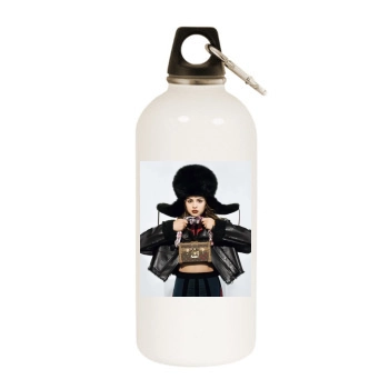 Selena Gomez White Water Bottle With Carabiner