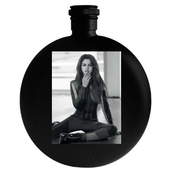 Selena Gomez Round Flask