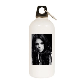 Selena Gomez White Water Bottle With Carabiner