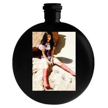 Selena Gomez Round Flask