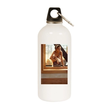 Selena Gomez White Water Bottle With Carabiner