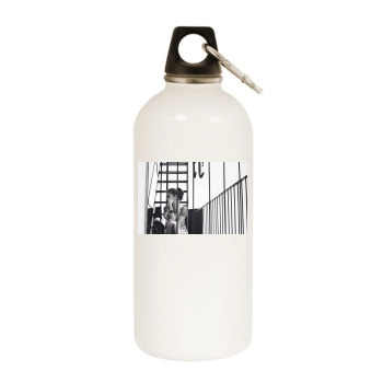 Selena Gomez White Water Bottle With Carabiner