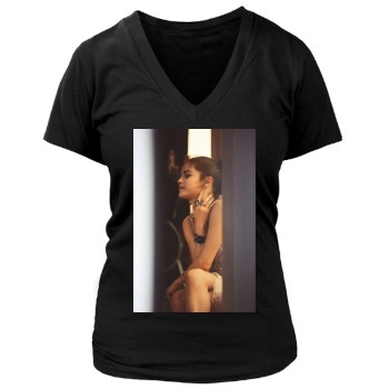 Selena Gomez Women's Deep V-Neck TShirt