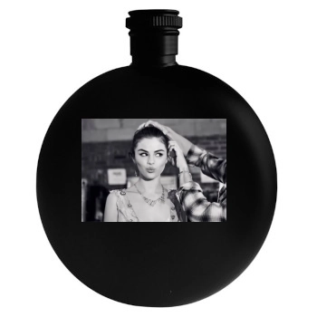 Selena Gomez Round Flask