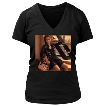 Selena Gomez Women's Deep V-Neck TShirt