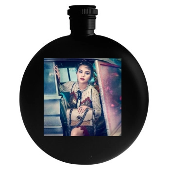 Selena Gomez Round Flask