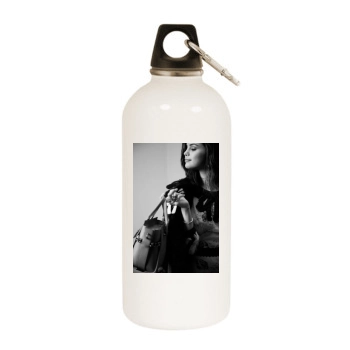 Selena Gomez White Water Bottle With Carabiner