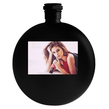 Selena Gomez Round Flask