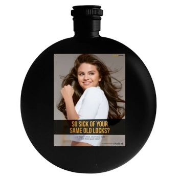 Selena Gomez Round Flask