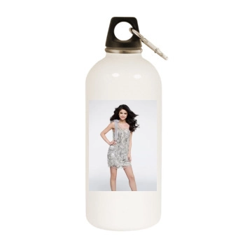 Selena Gomez White Water Bottle With Carabiner