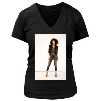 Selena Gomez Women's Deep V-Neck TShirt