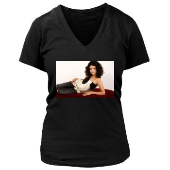 Selena Gomez Women's Deep V-Neck TShirt