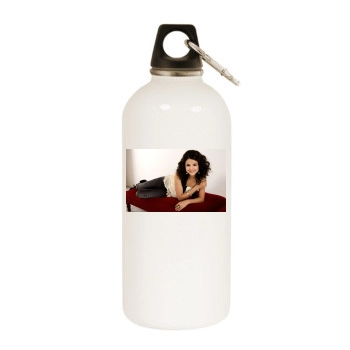 Selena Gomez White Water Bottle With Carabiner