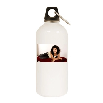 Selena Gomez White Water Bottle With Carabiner