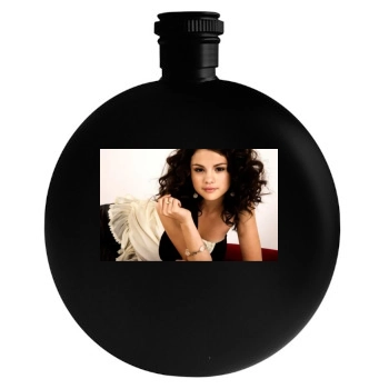 Selena Gomez Round Flask