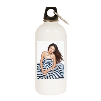 Selena Gomez White Water Bottle With Carabiner